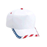 United States Flag Visor Binding Design Cotton Twill Low Crown Golf Style Caps