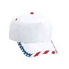 Otto Cap United States Flag Visor Binding Design Cotton Twill Low Crown Golf Style Caps White