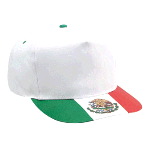 Mexico Flag Visor Cotton Twill Low Crown Golf Style Cap