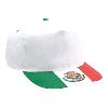 Otto Cap Mexico Flag Visor Cotton Twill Low Crown Golf Style Cap White