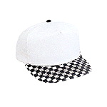 Checker Visor Cotton Twill Low Crown Golf Style Cap