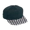 Otto Cap Checker Visor Cotton Twill Pro Style Two Tone Color Caps Black/White/Black