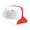 Otto Cap Two Tone Wave Cotton Twill Pro Style Caps White/Red