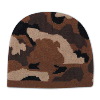 Otto Cap Camouflage Design Acrylic Knit 8" Beanie Dark Caramel/Brown/Khaki