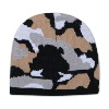 Otto Cap Camouflage Design Acrylic Knit 8" Beanie Black/Gray/White
