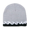 Otto Cap Flame Design Reversible Acrylic Knit Two Tone Color 8" Beanie Gray/Black/White