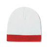 Otto Cap Reversible Acrylic Knit Two Tone Color 8" Beanie with 1 1/2" Trim White/Red