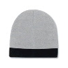 Otto Cap Reversible Acrylic Knit Two Tone Color 8" Beanie with 1 1/2" Trim Gray/Black