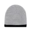 Otto Cap Acrylic Knit Two Tone Color 8" Beanie with 7/8" Trim Gray/Black