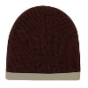 Otto Cap Acrylic Knit Two Tone Color 8" Beanie with 7/8" Trim Brown/Khaki