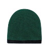 Otto Cap Acrylic Knit Two Tone Color 8" Beanie with 7/8" Trim Forest/Black