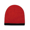 Otto Cap Acrylic Knit Two Tone Color 8" Beanie with 7/8" Trim Red/Black