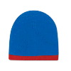 Otto Cap Acrylic Knit Two Tone Color 8" Beanie with 7/8" Trim Royal/Red