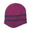 Otto Cap Acrylic Knit Beanie with Stripes Maroon/Navy