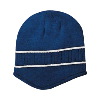 Otto Cap Acrylic Knit Beanie with Stripes Navy/White