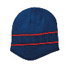 Otto Cap Acrylic Knit Beanie with Stripes Navy/Red
