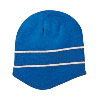 Otto Cap Acrylic Knit Beanie with Stripes Royal/White