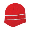 Otto Cap Acrylic Knit Beanie with Stripes Red/White