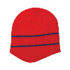 Otto Cap Acrylic Knit Beanie with Stripes Red/Navy