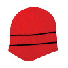Otto Cap Acrylic Knit Beanie with Stripes Red/Black