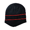 Otto Cap Acrylic Knit Beanie with Stripes Black/Red