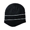 Otto Cap Acrylic Knit Beanie with Stripes Black/Gray