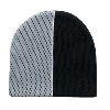 Otto Cap Two Tone Cotton Knit 8" Beanie with Pro Mesh Black/Gray/White