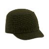 Otto Cap Cotton Knit Short Visor Beanie Forest
