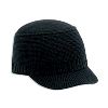 Otto Cap Cotton Knit Short Visor Beanie Black