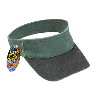 Otto Cap Otto Flex Washed Pigment Dyed Cotton Twill Two Tone Color Sun Visors Black/Dark Green