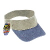 Otto Cap Otto Flex Washed Pigment Dyed Cotton Twill Two Tone Color Sun Visors Navy/Khaki