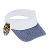 Otto Cap Otto Flex Washed Pigment Dyed Cotton Twill Two Tone Color Sun Visors Navy/White
