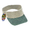 Otto Cap Otto Flex Washed Pigment Dyed Cotton Twill Two Tone Color Sun Visors Dark Green/Khaki
