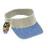 Otto Cap Otto Flex Washed Pigment Dyed Cotton Twill Two Tone Color Sun Visors Sky Blue/Khaki