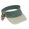 Otto Cap Otto Flex Washed Pigment Dyed Cotton Twill Two Tone Color Sun Visors Khaki/Dark Green