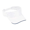 Otto Cap Brushed Bull Denim Sandwich Visor Sun Visors White/White/Navy