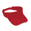 Otto Cap Brushed Bull Denim Sandwich Visor Sun Visors Red/Red/White
