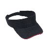 Otto Cap Brushed Bull Denim Sandwich Visor Sun Visors Black/Black/Red