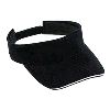 Otto Cap Superior Brushed Cotton Twill Sandwich Visor Sun Visors Black/Black/White