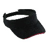 Otto Cap Superior Brushed Cotton Twill Sandwich Visor Sun Visors Black/Black/Red