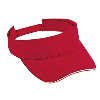 Otto Cap Superior Brushed Cotton Twill Sandwich Visor Sun Visors Red/Red/White