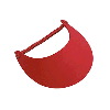Otto Cap Foam Large Bill Sun Visors Red