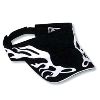 Otto Cap Flame Pattern Brushed Cotton Twill Sandwich Visor Two Tone Color Sun Visors Black/White/White