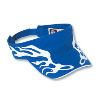 Otto Cap Flame Pattern Brushed Cotton Twill Sandwich Visor Two Tone Color Sun Visors Royal/White/White