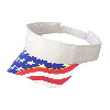 Otto Cap United States Flag with Yellow Ribbon Visor Superior Brushed Cotton Twill Sun Visors White