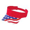 Otto Cap United States Flag with Yellow Ribbon Visor Superior Brushed Cotton Twill Sun Visors Red