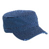 Otto Cap Superior Garment Washed Cotton Twill Distressed Visor Military Style Caps Navy