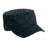 Otto Cap Superior Garment Washed Cotton Twill Distressed Visor Military Style Caps Black