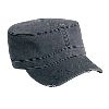Otto Cap Superior Garment Washed Cotton Twill Distressed Visor Military Style Caps Charcoal Gray