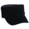 Otto Cap Washed Pigment Dyed Cotton Twill Military Style Caps Black